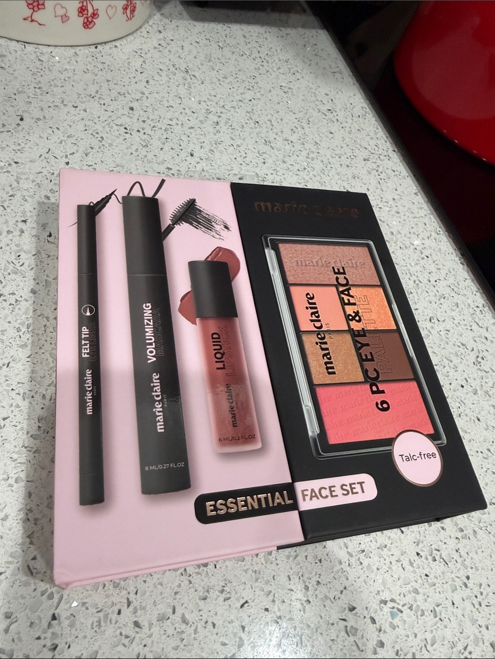 Marie Claire Paris Essential Face Set - Pink Palette & Liquid Lip